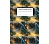 Patterns Composition Notebooks, 160 Pages, 6" x 9" , Ruled Paper, A Golden Waterfall Pattern Covers (Pattern Designs, 160 Pages, 6" x 9")
