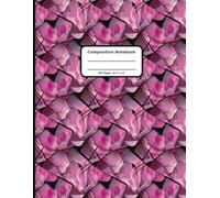 Patterns Composition Notebooks, 200 Pages, 8.5" x 11" , Ruled Paper, Magnolia Vibrant Pink Petals Pattern Covers (Pattern Designs, 200 Pages, 8.5" x 11")