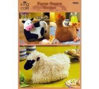Patterns - KC9003 - Hen, Cow and Sheep Cosies Knitting Pattern 9003 by King Cole