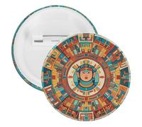 Patterns of Ancient Civilization Figures Badge Metal Round Pins, Lightweight Brooch for Backpack, Fashion Button Pins Badge for Shirts, Jackets, Shawl Coat, Unisex, 20PCS, Tinplate, metal round pins