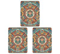 Patterns of Ancient Civilization Figures Car Air Freshener, 3 Pcs Square Hanging Air Freshener Cards, Long Lasting Fragrance Scented Cards for Car, Home, Office Gray-style