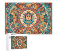 Patterns of Ancient Civilization Figures Puzzle for Adults Wooden Jigsaw Puzzle for Mother's Day Premium Puzzle with Unique Art Design Challenging Brain Teaser Birthday Gift for All Ages 1000 PCS