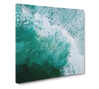 Patterns of the Ocean in Brazil Canvas Print | Gallery Wrapped 30mm Frame Wall Art | 20x20 inches | Ready to Hang | Coastal Seascape Picture | Living Room Bedroom Lounge Office