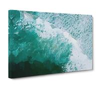 Patterns of the Ocean in Brazil Canvas Print | Gallery Wrapped 30mm Frame Wall Art | 30x20 inches | Ready to Hang | Coastal Seascape Picture | Living Room Bedroom Lounge Office