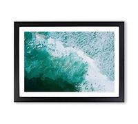 Patterns of The Ocean in Brazil Framed Print | A2 Black Framed Wall Art | Ready to Hang | Modern Nautical Picture | Living Room Bedroom Lounge Office