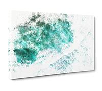 Patterns Of The Ocean In Brazil Watercolour Canvas Print | Gallery Wrapped 30mm Frame Wall Art | 20x14 inches | Ready to Hang | Coastal Seascape Picture | Living Room Bedroom Lounge Office