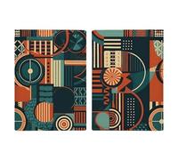 Patterns with Different Shapes Passport Holder Leather Passport Wallet Cover Case Passport Protective Cover Cute Passport Book Holder Slim Credit Card Holder Travel Accessories for Women Men