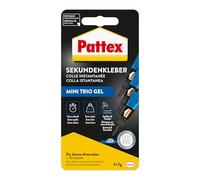 Pattex 1867001 "Mini Trio Gel" Superglue, Black/Blue, 1 g