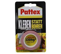 Pattex 526468 "Gluing Instead Of Drilling" Double Sided Tape, Red, 1.5 m