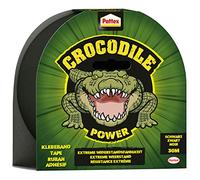 Pattex Crocodile Power Strong Duct Tape with Double Thickness, Extreme Resistance for the Most Difficult, Duct Tape for Various Materials, Black, 1 x 30 m