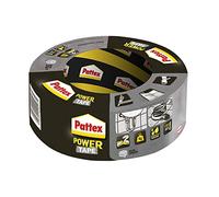 Pattex Power tape, extra strong fabric tape for repairs and heavy loads, duct tape for almost all surfaces, waterproof adhesive tape, pack of 1, 50 m x 50 mm silver-grey