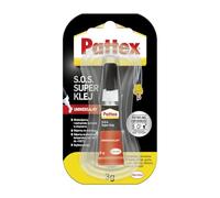 Pattex S.O.S.Super Glue Universal, extra strong cyanoacrylic, colorless quick-drying glue, universal adhesive for permanent bonding of various materials, 1x3g