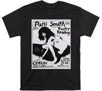 Patti Odeon 70's Poetry T-Shirt Punk T Shirt Men Tshirt Black Black