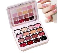 Patting Gel, 16-Colour Fingernail Decor, Sponge Pat Gel Palette, Ideal For Beginners Professionals Girls Ladies Wives Mothers Brides Art Students Craft Enthusiasts Home Salons