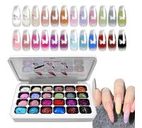 Patting Gel,24-Color Fingernail Design,Sponge Pat Gel Nail Palette - for Beginners Professionals Women Girls Ladies Wives Mothers Brides Art Students Craft Enthusiasts Home