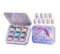 Patting Gel Beginner Friendly Gradient Manicure Varnish in 9 Colours for | 27ml Nail Painting Gel for Stamping and Stamping Technique for Nail Design, Stamping, Embossing, Women and Beginners
