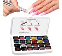 Patting Gel for Painting, UV/LED Curing, Suitable for Beginners and Beginners, Pat Nail Gel Colour Palette, for Use at Home, in the Salon, at Parties, for Art Painting, Manicure, Stamping and Fashion