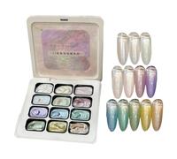 Patting Gel Paint Palette 12-Color Manicure Art Accessories | Gradient Patting Nail Palette for Women Wife Mom Girlfriend Home Beauty Salon Travel Vacation
