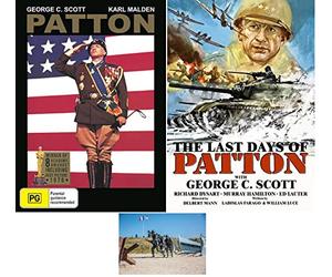 Patton & The Last Days Of Patton DVD 3-Disc Set George C Scott Includes Glossy Print D-Day Monument Art Card