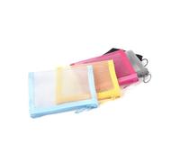 patu Mini Zipper Mesh Bags, 4" x 5", Size S / A7, 5 Pieces, Beauty Makeup Lipstick Cosmetic Accessories Organizer, Small Travel Kit Storage Pouch, Assorted Colors