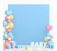 PATYDEST Square Arch Stand Cover 6.6 FT x 6.6 FT Wedding Arch Cover Baby Blue Arch Covers Stretchy Backdrop Spandex Arch Cover for Square Frame Backdrop for Birthday Party Arbor Balloon Decor