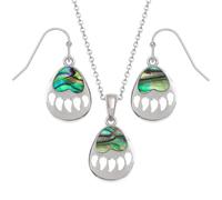 Paua shell Bear paw print set