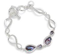 Paua Shell Infinity Silver Plated Bracelet