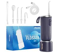 PAUCAX Water Dental Flosser - Cordless Flossers Oral Irrigator with 5 Modes Rechargeable, IPX7 Waterproof Travel Gum Floss Cleaner Deep Cleaning Flossing Picks