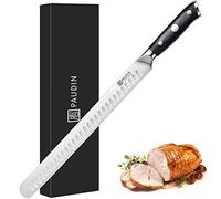 PAUDIN 12 Inch Carving Knife, Premium Slicing Knife with with High Carbon Stainless Steel for Cutting Smoked Brisket, BBQ Meat, Turkey - Ergonomic G10 Handle