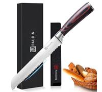 PAUDIN Bread Knife, 8 inch Serrated Knife with German Stainless Steel for Efficient Slicing Sourdough Bread, Bagels, Cake, Gift Box for Family & Restaurant