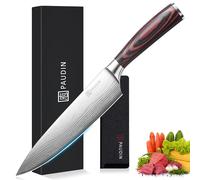 PAUDIN Chef Knife, Kitchen Knife 8 inch Professional, High Carbon Stainless Steel Chopping Knife, Carving Knife with Pakkawood Handle, Gift Box for Family & Restaurant