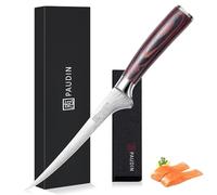 PAUDIN Japanese Fish & Boning Knife, Ultra Sharp Professional Fillet Knifes for Deboning Chicken, High Carbon Steel Kitchen Knifes with Ergonomic Pakkawood Handle