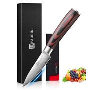 PAUDIN Kitchen Paring Knife, 3.5 inch Elegant Gift Box | Fruit Knife, High Carbon 5Cr15Mov Stainless Steel Forged, Comfortable Ergonomic Wooden Handle