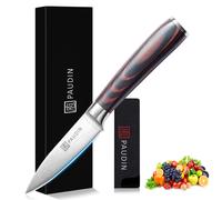 PAUDIN Kitchen Paring Knife, 3.5 inch Fruit Knife, Small Kitchen Knive, High Carbon 5Cr15Mov Stainless Steel Froged Chef Peeling Knives, Comfortable