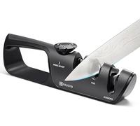 PAUDIN Professional Knife Sharpener UK, 3-Stage Adjustable Manual Sharpening Tool for All Kitchen Knives, Scissors, Serrated Blades with Non-Slip Grip