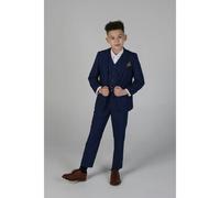 Paul Andrew Alex - Boy's Blue Brown Check 3 Piece Suit - 6 Years