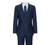 Paul Andrew Boy's Arthur 3 Piece Tweed Birdseye Suit in Navy | Size: 9 Years Paul Andrew Navy 9 Years