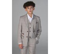 Paul Andrew Boy's Leo Boys 3 Piece Checked Suit in Beige | Size: 8 Years Paul Andrew Beige 8 Years
