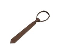 Paul Andrew Boys Textured Necktie Satin Silk Tie - Brown