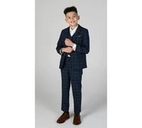 Paul Andrew Hamleys - Boy's 3 Piece Blue Orange Check Suit - 1 Year