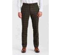 Paul Andrew Harris - Men's Green Tweed Herringbone Check Trousers - 34W 32L