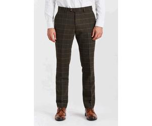 Paul Andrew Harris - Men's Green Tweed Herringbone Check Trousers - 44W 32L
