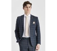 Paul Andrew Harris - Men's Navy Tweed Wool Blend Blazer - 50
