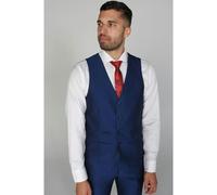 Paul Andrew Kingsley - Men's Plain Blue Waistcoat - 38