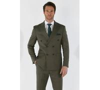Paul Andrew Kurt - Men's 2 Piece Sage Green Double Breasted Suit - 38" Jacket 32" Trousers