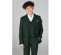 Paul Andrew Leo - Boys Green 3 Piece Checked Suit - 5 Years