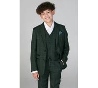 Paul Andrew Leo - Boys Green 3 Piece Checked Suit - 9 Years