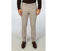 Paul Andrew Leo - Men's Beige Checked Trousers - 46W 32L