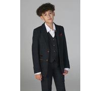 Paul Andrew Madrid - Boys 3 Piece Navy Tweed Check Suit - 4 Years