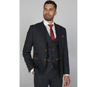 Paul Andrew Madrid - Men's Blue Tweed Blazer - 48